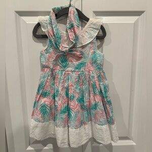 Tommy Bahama Pink and Green Kids Dress with matching headband